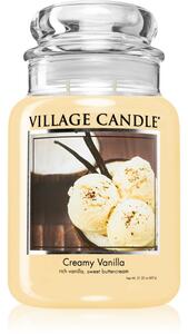 Village Candle Creamy Vanilla candela profumata (Glass Lid) 602 g