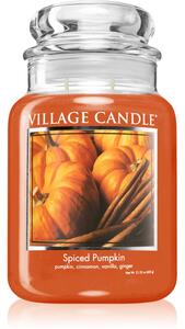 Village Candle Spiced Pumpkin candela profumata (Glass Lid) 602 g