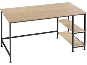 Tectake 404424 scrivania da computer cantone 120 x 60 x 75,5 cm - industriale legno chiaro, rovere sonoma