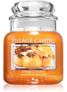 Village Candle Orange Cinnamon candela profumata (Glass Lid) 389 g