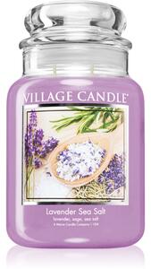Village Candle Lavender Sea Salt candela profumata (Glass Lid) 602 g