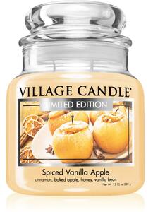 Village Candle Spiced Vanilla Apple candela profumata (Glass Lid) 389 g
