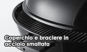 Weber Compact 47 Cm Barbecue A Carbone Kettle Grill Nero Con Griglia In Acciaio - Weber