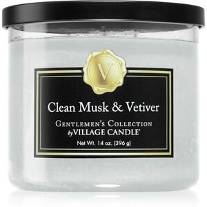 Village Candle Gentlemen's Collection Clean Musk & Vetiver candela profumata 396 g
