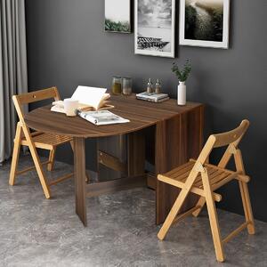 Costway Tavolo pieghevole da pranzo in legno Tavolo multiuso da lavoro 163x80x75cm