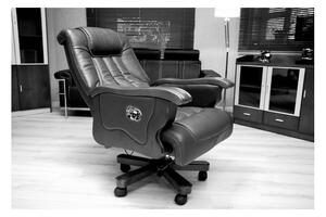 Poltrona ufficio schienale reclinabile di pelle Prestige-Arrediorg.it