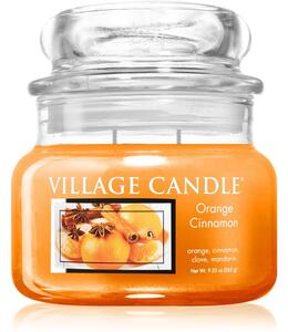 Village Candle Orange Cinnamon candela profumata (Glass Lid) 262 g