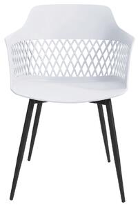 Costway Set di 2 sedie da pranzo moderne con gambe di metallo resistenti, Sedie da pranzo con schienale ergonomico, Bianco
