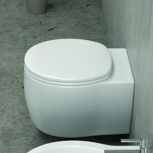 WC sospeso in ceramica sistema Soft-close Alizee-S90 - KAMALU
