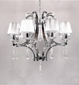 Lampadario classico color argento con cristalli VENISIA W8