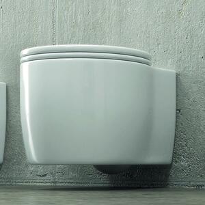 WC sospeso in ceramica sistema Soft-close Alizee-S90 - KAMALU