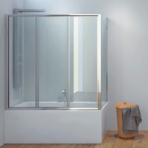 Box doccia per vasca 140x70cm angolare cristallo trasparente P2000S - KAMALU