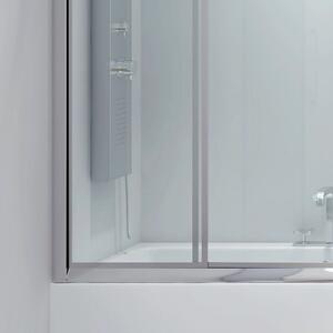 Box doccia per vasca 140x70cm angolare cristallo trasparente P2000S - KAMALU