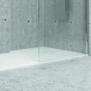 Piatto doccia 80x80cm effetto pietra colore bianco - KAMALU