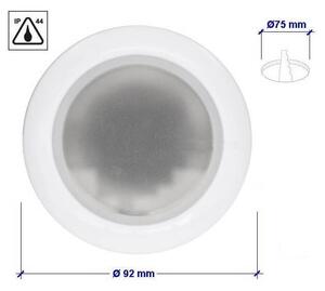 Portafaretto Spot IP44 Fisso - Foro Ø75mm Colore del corpo Bianco
