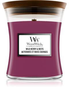 Woodwick Wild Berry & Beets candela profumata con stoppino in legno 275 g