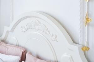 Letto provenzale in legno laccato bianco matrimoniale Princess 893 -Arrediorg