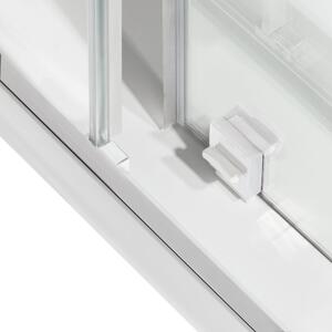 Porta doccia scorrevole Record 101 cm, H 195 cm in vetro, spessore 6 mm satinato bianco