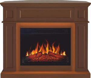 Casa Padrino Caminetto elettrico LED stile country Marrone 104 x 32-64 x H. 87 cm