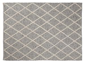 Tappeto Amy in lana, cotone e viscosa grigio e beige 160 x 230 cm