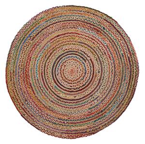 Tappeto rotondo Saht in iuta e cotone multicolore Ø 100 cm