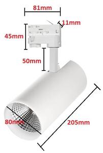 Faretto LED 27W CREE 2.970lm per binario Trifase - serie Excellium Colore Bianco Naturale 4.000-4.500K