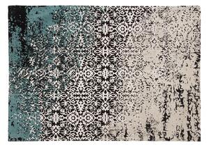 Tappeto Agne in cotone blu, bianco e nero 160 x 230 cm