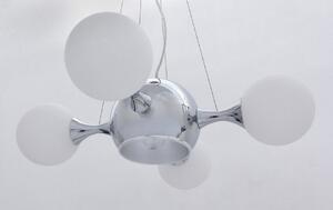 Lampadario a sospensione con sfere di vetro bianco metallo BoateggaW5