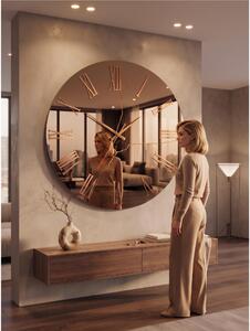 Orologio Da Muro BIG 80 cm SIRIO KINTSUGI Struttura, a specchio Bronzato con Decori in foglia oro Diametro 80 cm lancette in metallo numeri Oro e specchio di colore bronzato oro