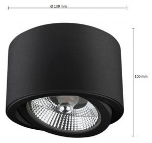 Applique da soffitto Orientabile per lampade AR111 - Nero Colore del corpo Nero
