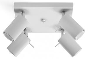 Plafoniera Orientabile RING 4 White da soffitto e parete Colore del corpo Bianco