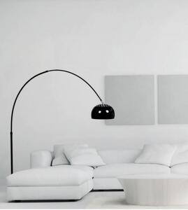Lampada di design ad arco da terra raffinata ed elegante in color nero