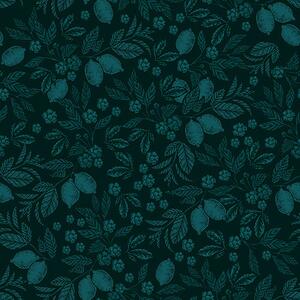 Carta da parati Foglie dense di colore verde-blu, Parati natura classici, Parati natura foglie classici, a00019 : Uwalls.it