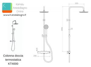 Colonna doccia con miscelatore termostatico KT4500 - KAMALU