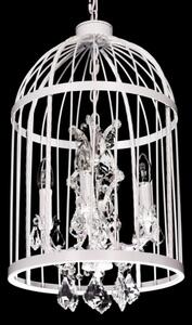 Lampadario in gabbia a sospensione stile rustico di cristallo Archivia