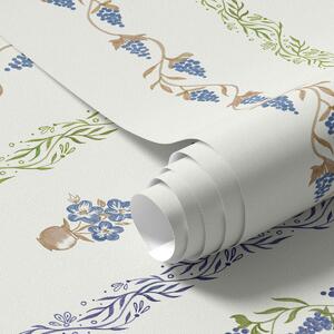 Carta da parati Delicato ornamento con foglie e uva, Parati classici Rustica, a00032 : Uwalls.it