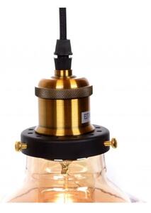 Lampada design a sospensione sfera in vetro colore ambra chiaro Gabi