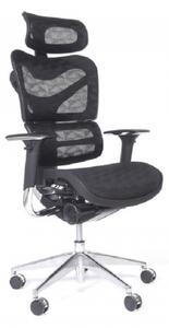 Sedia per ufficio ergonomica su ruote con supporto lombare color Nero-Arrediorg.it