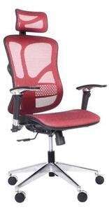 Sedia da scrivania ergonomica rossa in tessuto rete girevole ERGO 500-Arrediorg