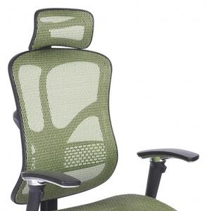Sedia scrivania ergonomica verde tessuto rete girevole ERGO 500-Arrediorg