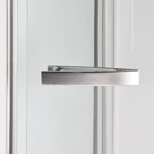 Porta doccia pieghevole Namara 80 cm, H 195 cm in vetro, spessore 8 mm trasparente silver
