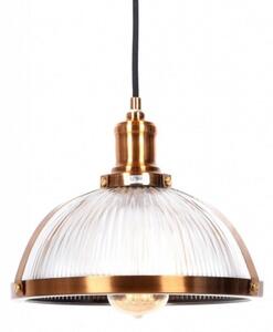 Lampadario in stile industriale vintage vetro e metallo ottone Brico