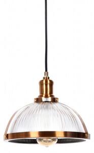 Lampadario in stile industriale vintage vetro e metallo ottone Brico