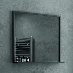 Specchio bagno con cornice nera in acciaio 100x75cm NICO-100SP - KAMALU