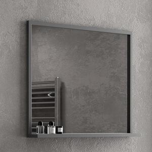 Specchio bagno con cornice nera in acciaio 100x75cm NICO-100SP - KAMALU