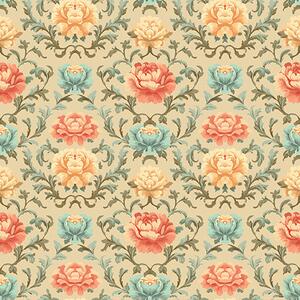 Carta da parati Composizione con fiori colorati, Parati classici in stile francese, a00076 : Uwalls.it