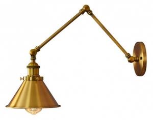 Applique lampada da parete Stile Industriale vintage metallo ottone