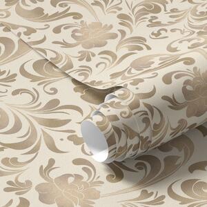 Carta da parati Motivi beige su sfondo chiaro, Parati classici in stile francese, a00084 : Uwalls.it