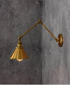Applique lampada da parete Stile Industriale vintage metallo ottone
