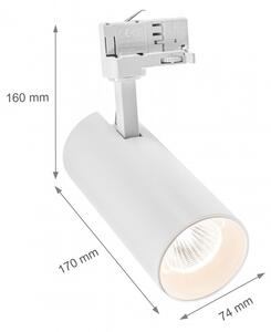 Faretto LED 25W 2.650lm binario Trifase - angolo 36° / 60° Colore Bianco Caldo 2.700-3.200K